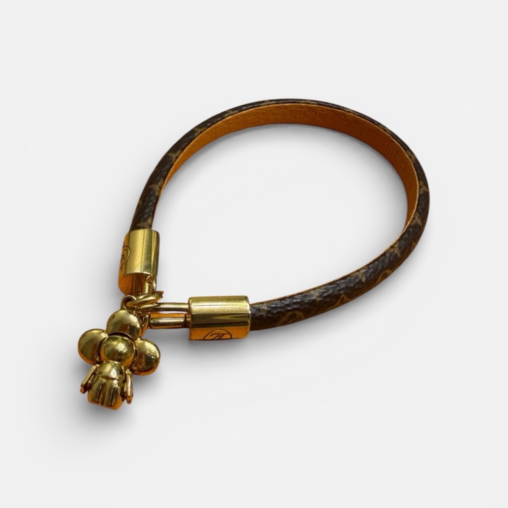 Louis Vuitton Leather Vivienne Charm Bracelet